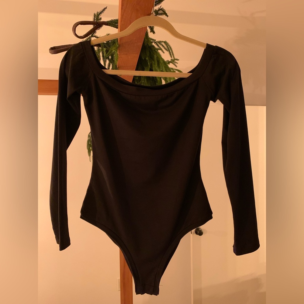 Elegant Black Long Sleeve Bodysuit